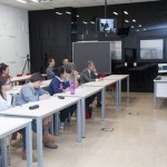 Detalle de la Inauguración de las aulas de Teledocencia URJC del CEI. Rector Fernando Suárez Bilbao. Abril de 2015.