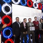 Entrega de Premio INNOSMART al proyecto Vardian.  Federico Morán, responsables de proyecto de la empresa Sensowave y Mar Gómez.