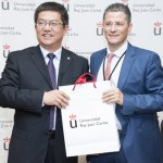 Participación del CEI en la Visita de la Universidad de Changan a la URJC. Vicerrector Juan Antonio Melero y Director Dai Hong. Julio de 2015.