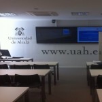 Inauguración de las Aulas de Teledocencia del CEI. Detalle del aula de la UAH. Abril de 2015.