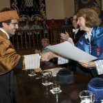 Entrega Institucional UAH de los Premios CEI 2016. Rector F. Galvan, Vicerrectora M.L. Marina y Prof. A. Gardel.